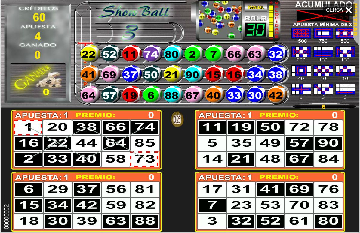 Show Ball 3 ⚡️ Jogar Video Bingo Online Grátis